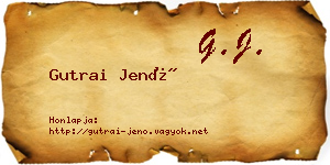Gutrai Jenő névjegykártya