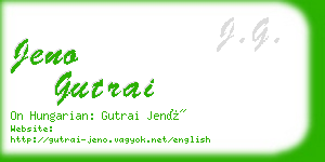 jeno gutrai business card